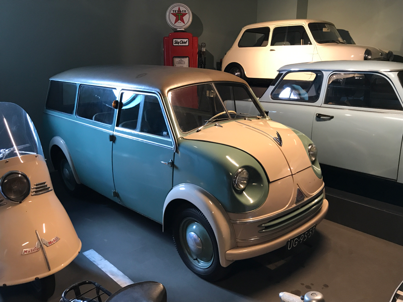 1958 Lloyd LT 600 “Limousine” with an awesome Maico Mobil scooter next to it.